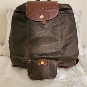 Longchamp Backpack with Matching Change Purse